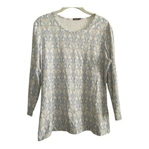 J. McLaughlin Catalina 3/4 Sleeve Geometric Print